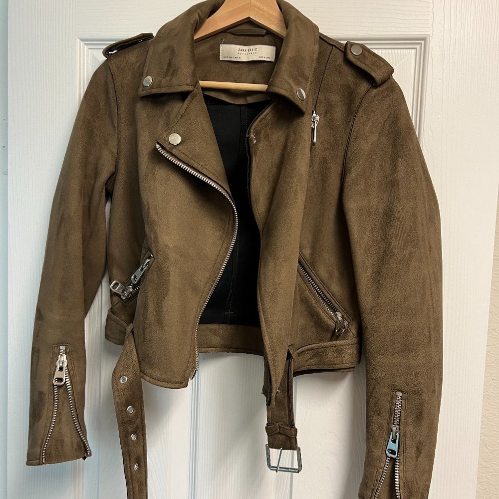 Zara Suede Moto Jacket
